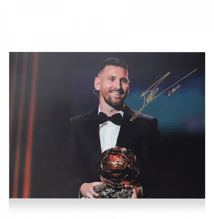Icons Lionel Messi Official Ballon D'Or™ Signed And Framed Photo: 2023 Ballon D'Or Winner