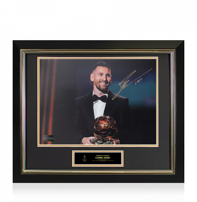 icons Lionel Messi Official Ballon d'Or™ Signed and Framed Photo: 2023 Ballon d'Or Winner