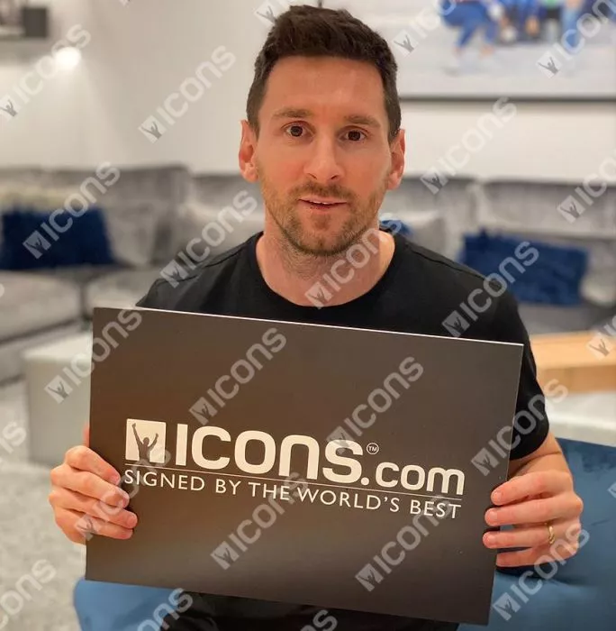 Icons Lionel Messi Official FC Barcelona Back Signed And Framed 2019-20 Home Shirt