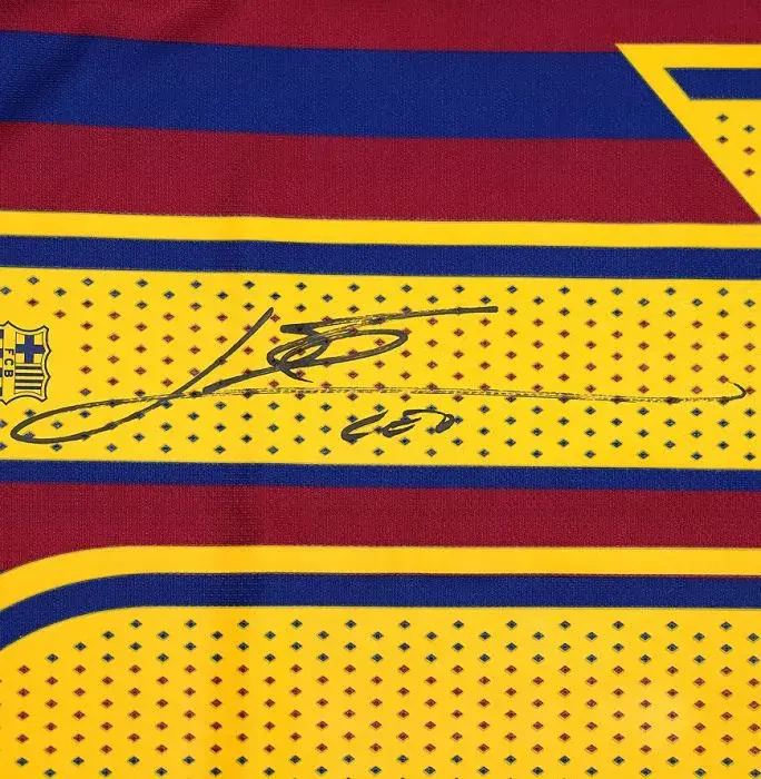 Icons Lionel Messi Official FC Barcelona Back Signed And Framed 2018-19 Home Shirt