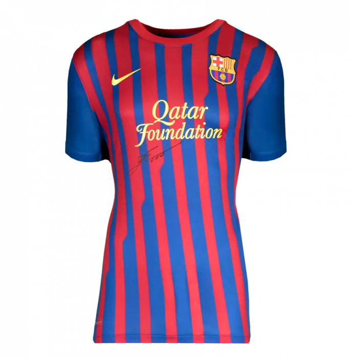 Icons Lionel Messi Official FC Barcelona Front Signed And Framed 2011-12 Home Shirt