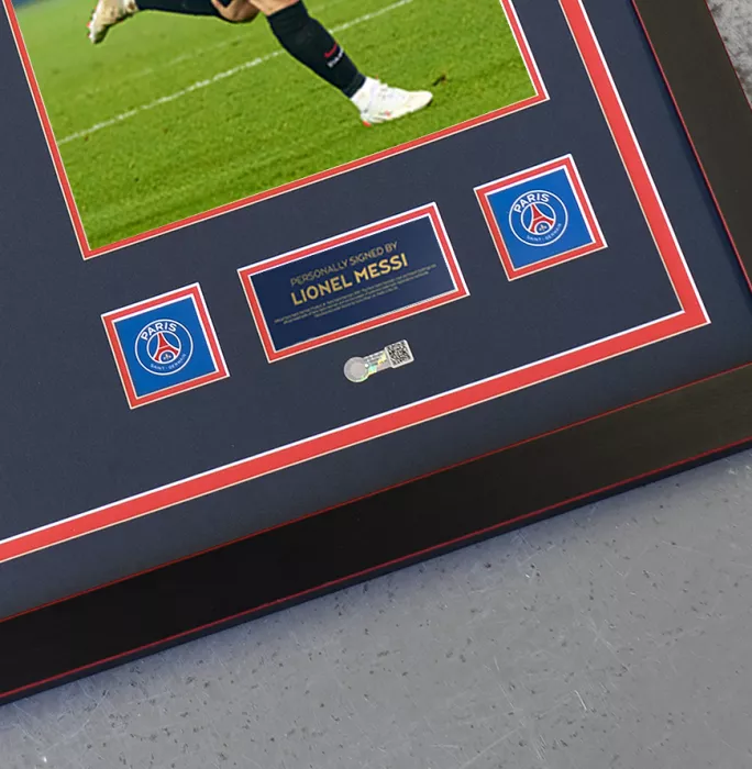 Icons Lionel Messi Official Paris Saint-Germain Back Signed And Framed 2021-22 Third Shirt