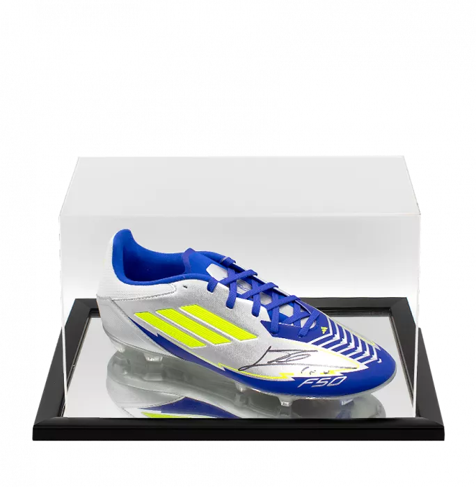 icons Lionel Messi Official Signed Adidas F50 X Boot In Acrylic Case