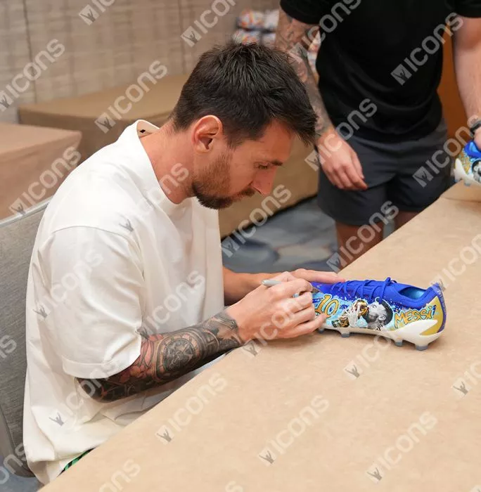Icons Lionel Messi Official Signed Adidas Football Boot: MurWalls Limited Edition