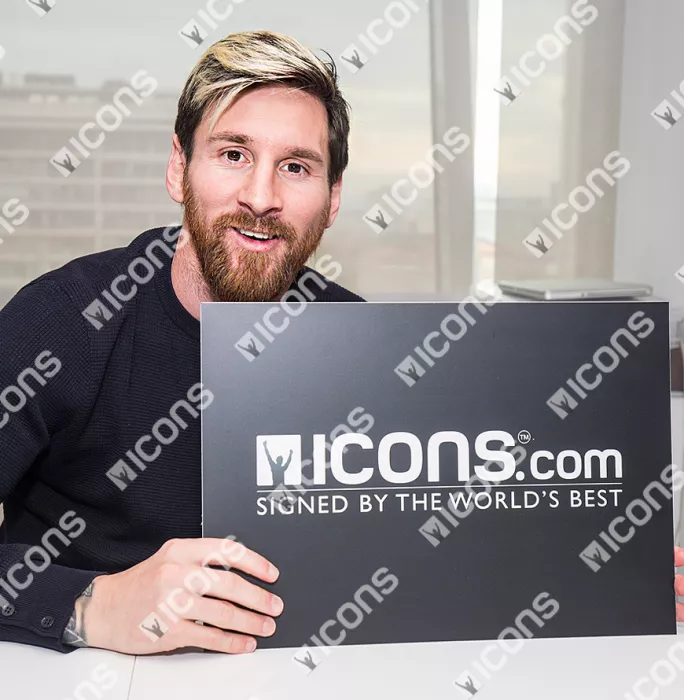 Icons Lionel Messi Official Signed And Framed Argentina Photo: Goal Vs Bosnia-Herzegovina