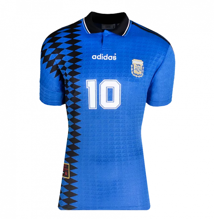 Icons Lionel Messi Official Signed Argentina 1994 Reissue Away Shirt In Classic Frame: Number 10