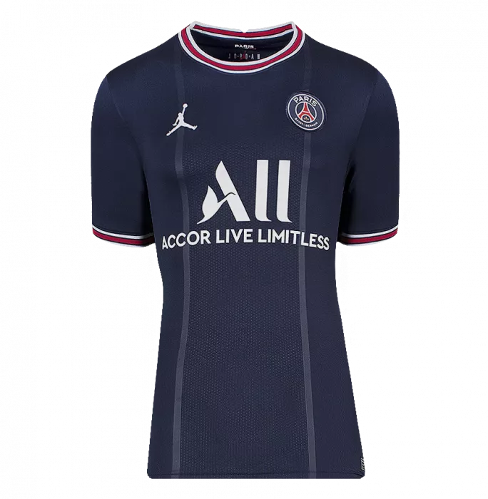 Icons Lionel Messi Official UEFA Champions League Back Signed And Hero Framed Paris Saint-Germain 2021-22 Home Shirt