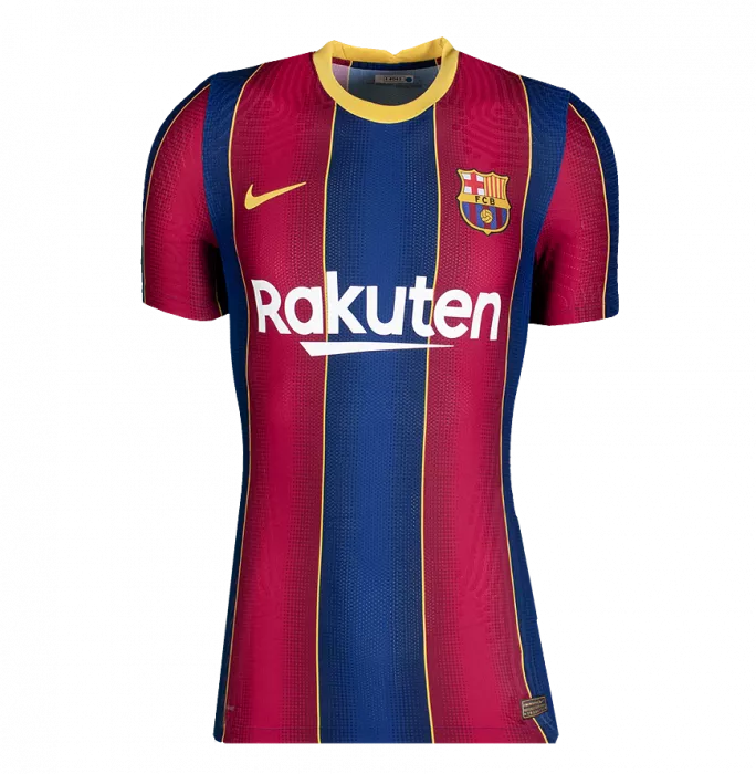 Icons Lionel Messi Official UEFA Champions League Back Signed And Hero Framed FC Barcelona 2020-21 Authentic Home Shirt