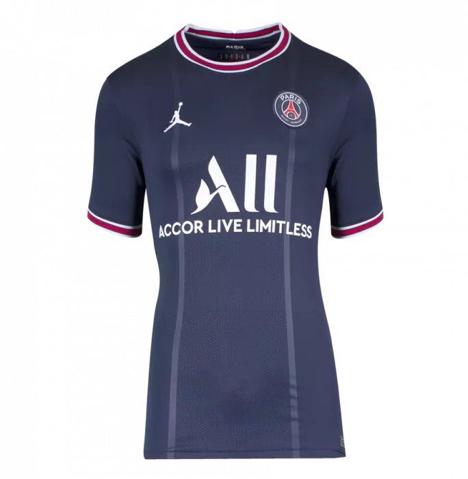 Icons Lionel Messi Official UEFA Champions League Back Signed And Framed Paris Saint - Germain 2021-22 Home Shirt