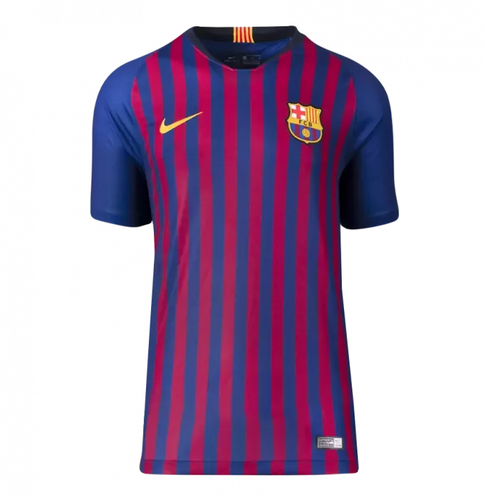 Icons Lionel Messi Official UEFA Champions League Official Back Signed And Hero Framed FC Barcelona 2018-19 Home Shirt