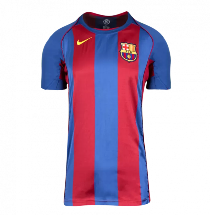 Icons Lionel Messi Official UEFA Champions League Official Back Signed And Hero Framed FC Barcelona 2004-05 Home Shirt