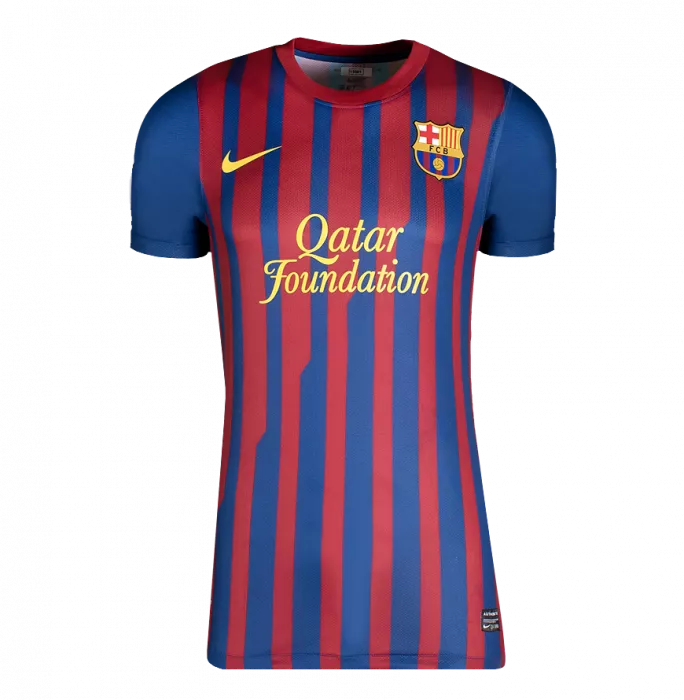 Icons Lionel Messi Official UEFA Champions League Official Back Signed And Framed FC Barcelona 2011-12 Home Shirt - Match Issue