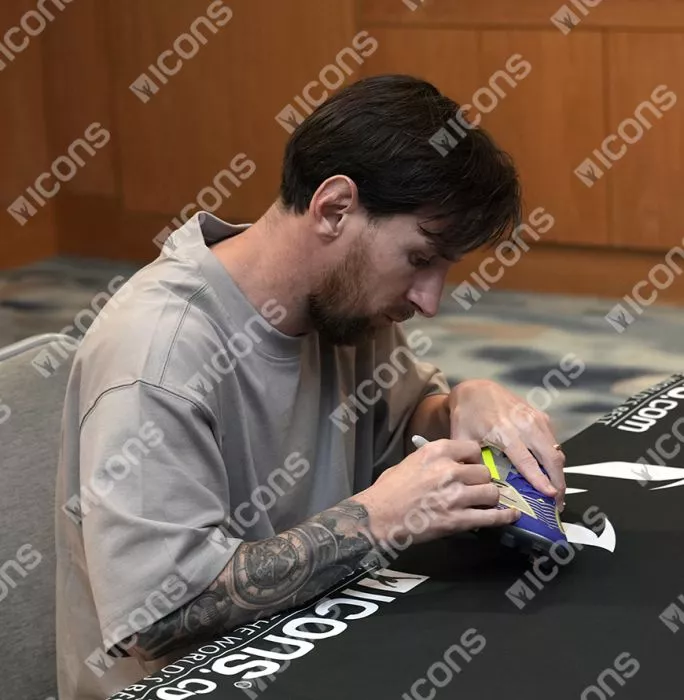 Icons Lionel Messi Signed Adidas F50 X Boot In Bubble Frame: Option 1
