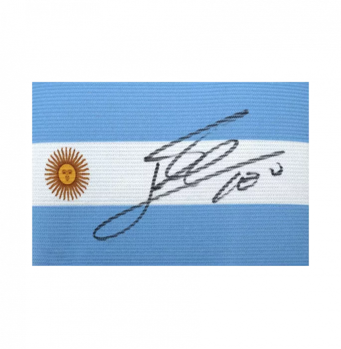 Icons Lionel Messi Signed And Framed Argentina Captain's Armband