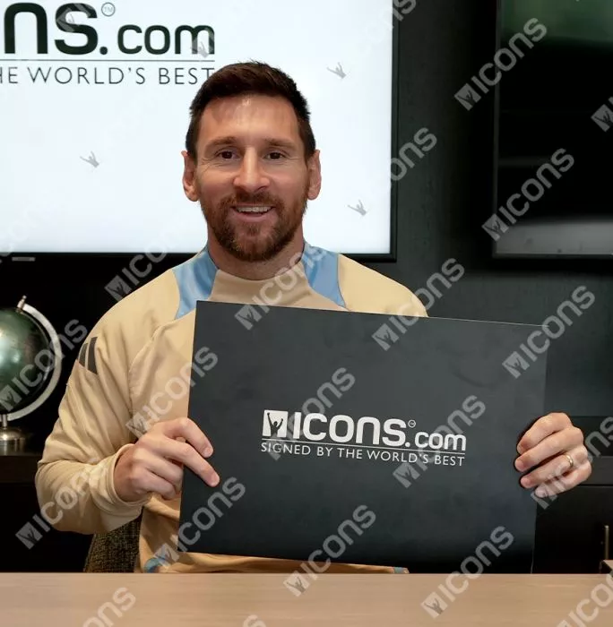 Icons Lionel Messi Signed Career Montage Poster - Letterbox Size 40cm X 104cm