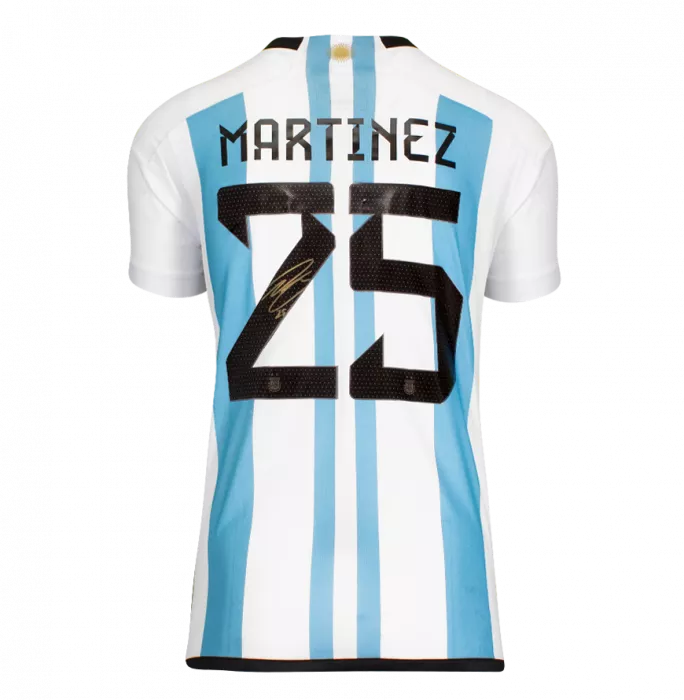 Icons Lisandro Martinez Back Signed Argentina 2022 Home Shirt In Classic Frame