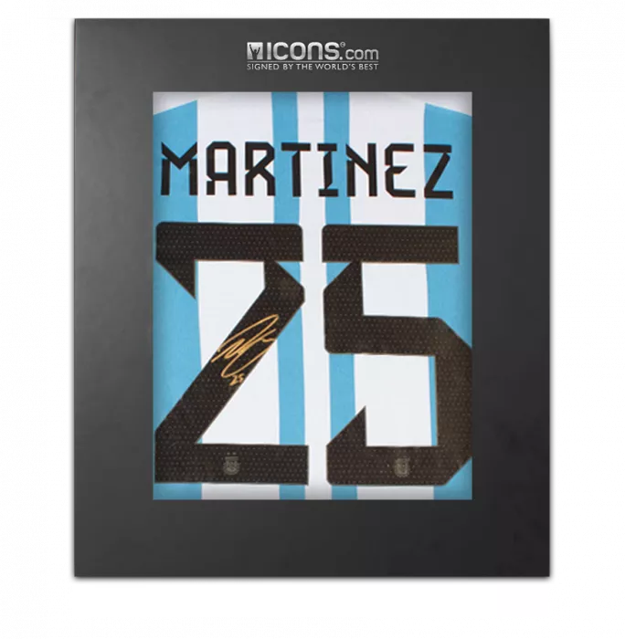 icons Lisandro Martinez Back Signed Argentina 2022 Home Shirt In Deluxe Packaging