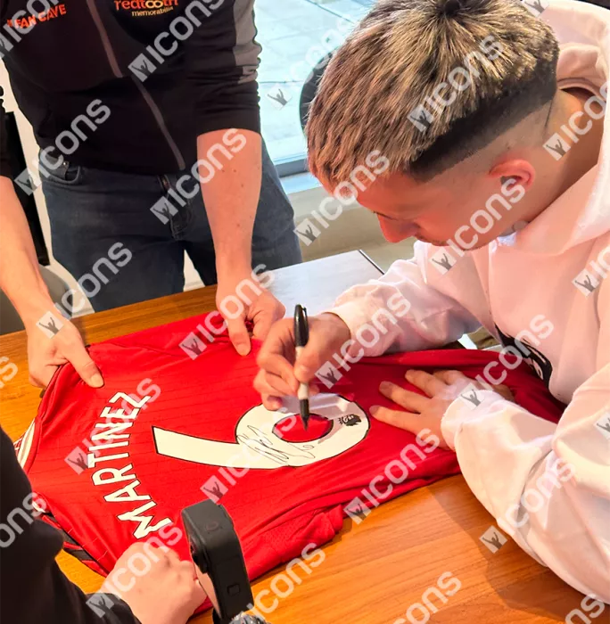 Icons Lisandro Martinez Back Signed Manchester United 2022-23 Home Shirt