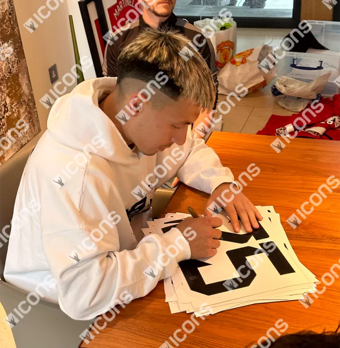 Icons Lisandro Martinez Official 2022 FIFA World Cup™ Back Signed And Framed Argentina 2022 Home Shirt