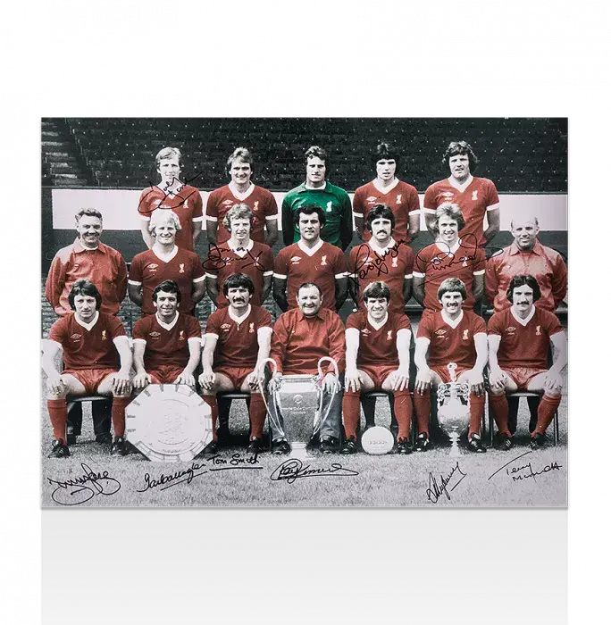 Icons Liverpool 1977 Squad Signed Photo: Double Winners