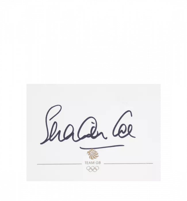 Icons Lord Sebastian Coe Signed Team GB Card And Photo Frame: Option 1