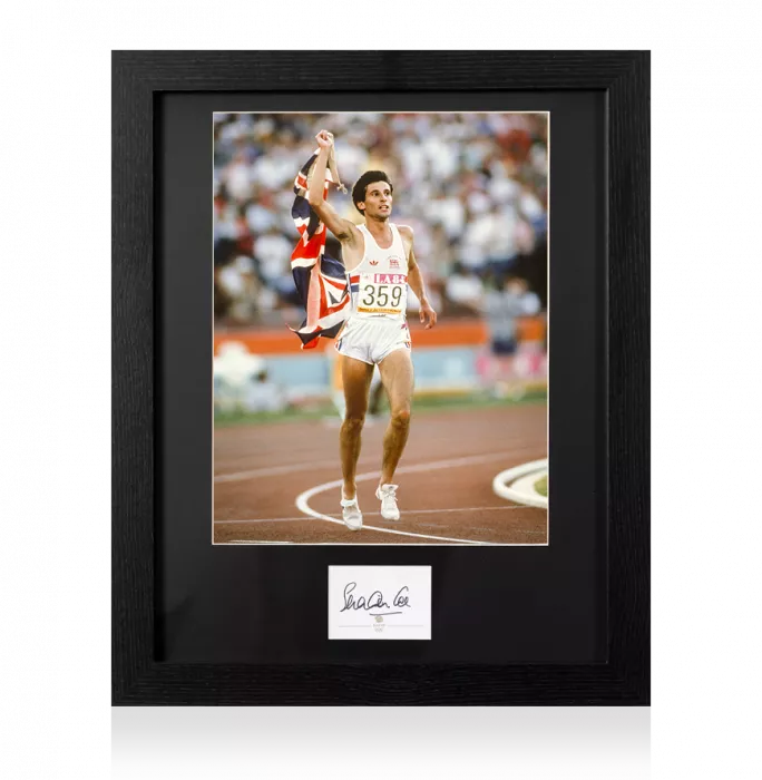 Icons Lord Sebastian Coe Signed Team GB Card And Photo Frame: Option 1