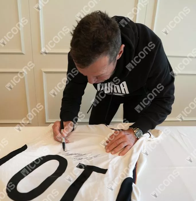 Icons Lothar Matthaus Back Signed Modern Germany Home Shirt: Signed Under Number In Hero Frame: Option 1