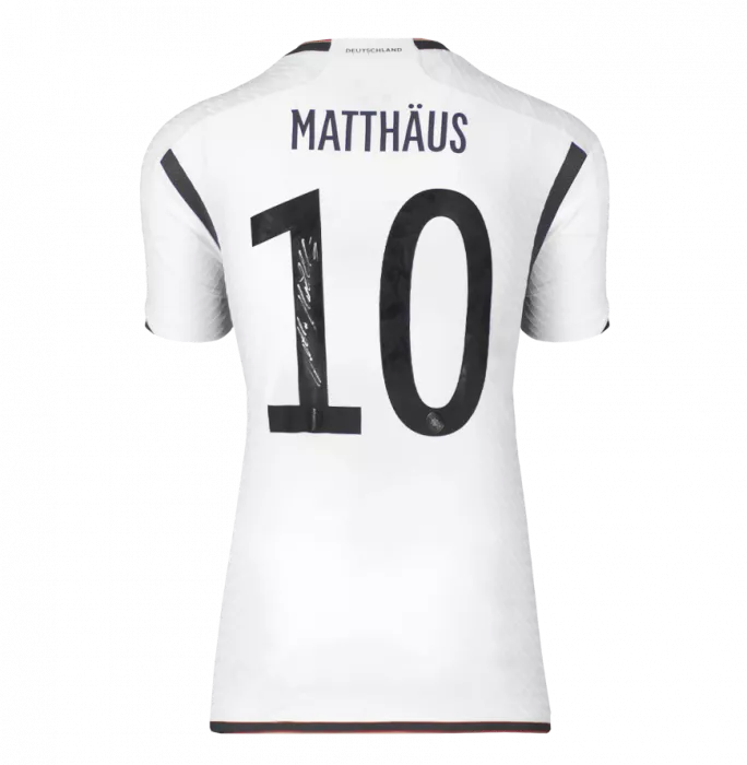 Icons Lothar Matthaus Back Signed Modern Germany Home Shirt In Classic Frame