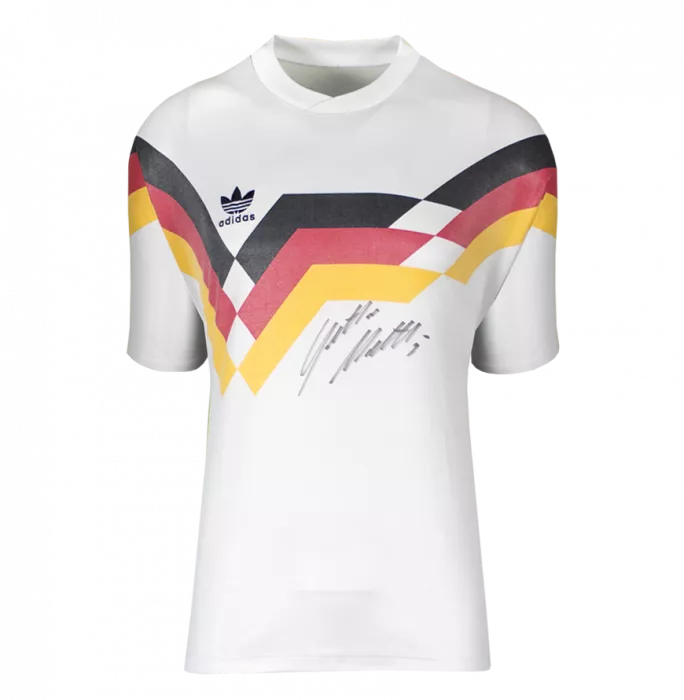Icons Lothar Matthaus Front Signed Germany 1988-90 Home Shirt In Classic Frame