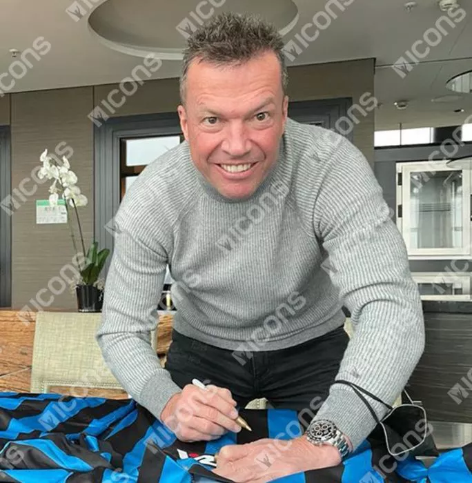 Icons Lothar Matthaus Front Signed Internazionale 1990 Home Shirt