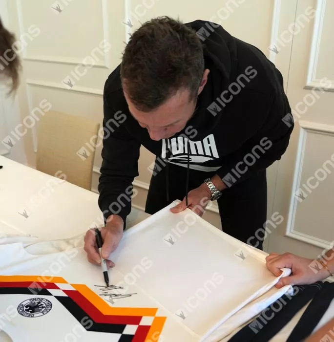 Icons Lothar Matthaus Official 1990 FIFA World Cup™ Front Signed And Hero Framed Germany 1988-90 Home Shirt: 1990 FIFA World Cup Winning Captain Edition