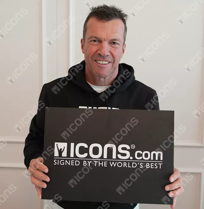 Icons Lothar Matthaus Official Ballon D'Or™ Front Signed And Hero Framed Germany 1998-00 Home Shirt