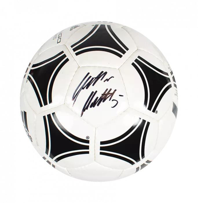 Icons Lothar Matthaus Official UEFA Champions League Signed Football In Acrylic Case