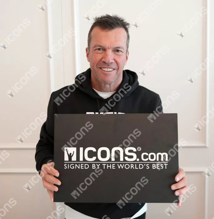 Icons Lothar Matthaus Official UEFA Champions League Signed Football In Acrylic Case