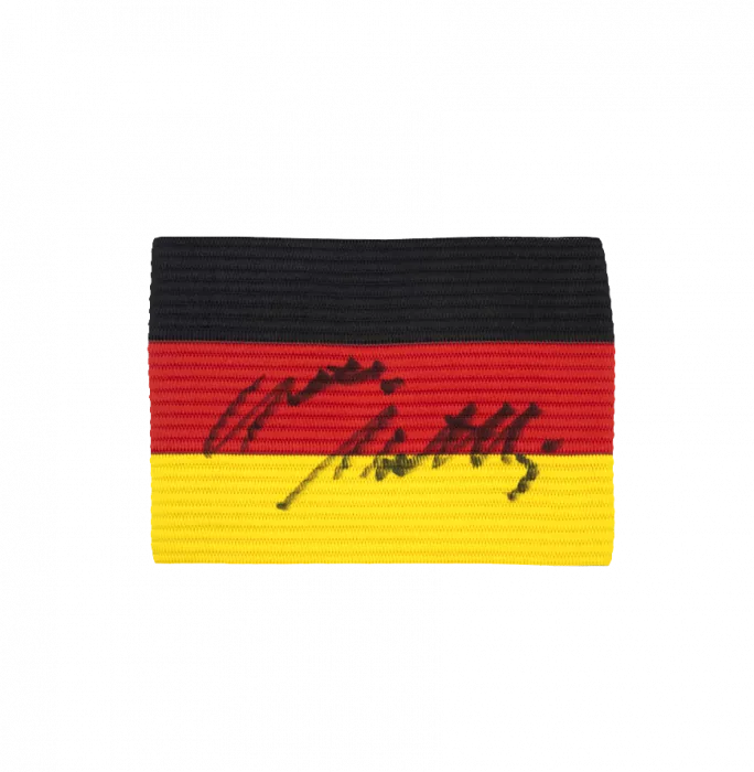 Icons Lothar Matthaus Signed And Framed Germany Captain's Armband