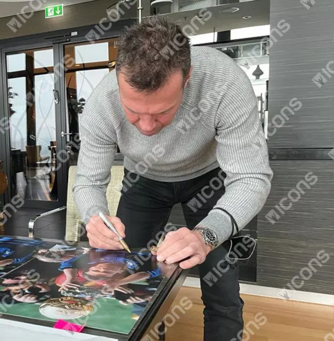 Icons Lothar Matthaus Signed Internazionale Photo: 1990 Ballon D'Or Winner