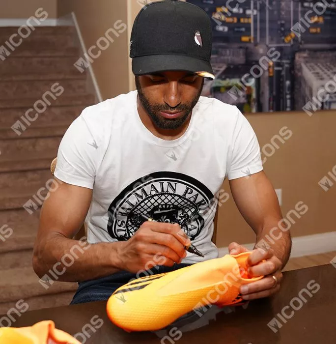 Icons Lucas Moura Signed Orange Adidas Boot In Bubble Frame: Option 1