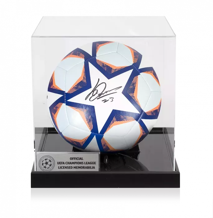 Icons Luis Diaz Official UEFA Champions League Signed Football In Acrylic Case