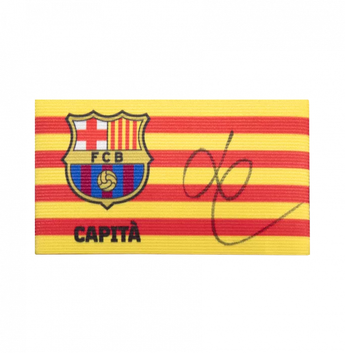 Icons Luis Enrique Official FC Barcelona Signed And Framed Branded Captain's Armband