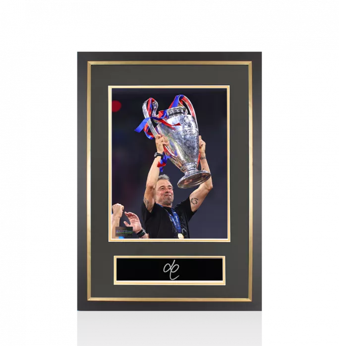 icons Luis Enrique Signed Plaque and Photo Frame: 2025 UEFA Champions League Winner
