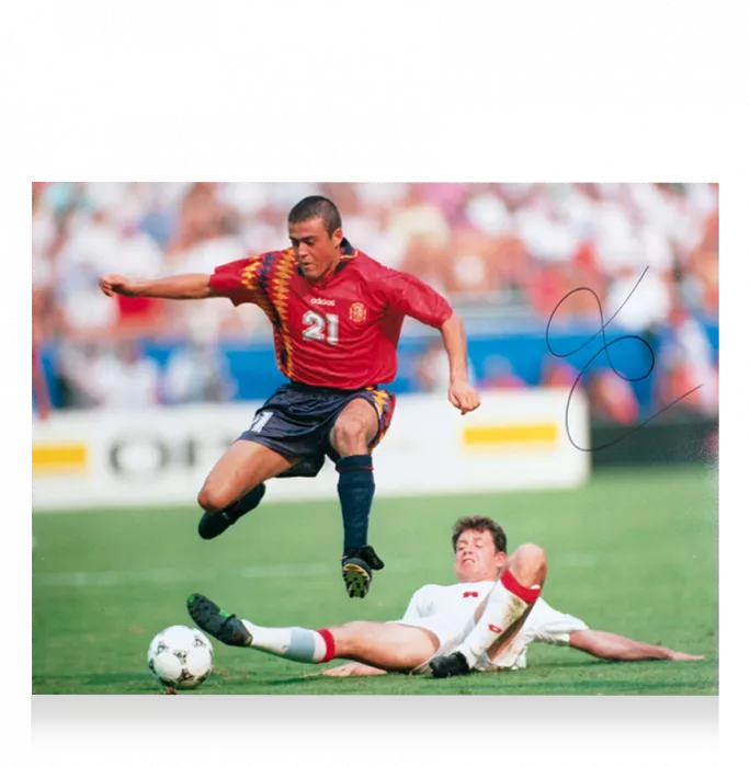 Icons Luis Enrique Signed Spain Photo In Premium Photo Frame