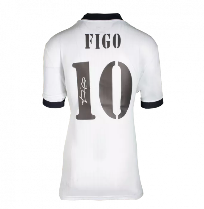 Icons Luis Figo Back Signed Real Madrid Icons Shirt In Classic Frame