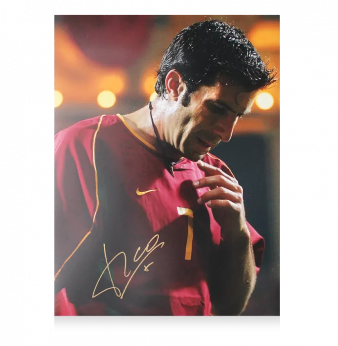 Icons Luis Figo Official 2002 FIFA World Cup™ Signed Portugal Photo: Seleção Legend