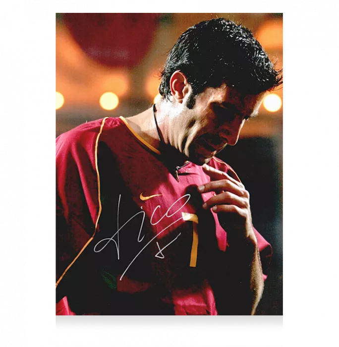 Icons Luis Figo Signed Portugal Photo: Seleção Legend