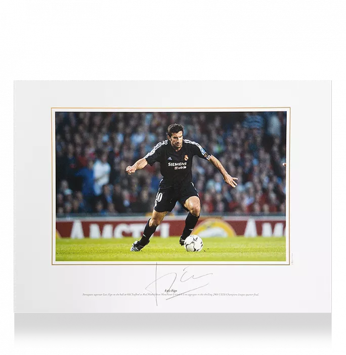 Icons Luis Figo Signed Real Madrid CF Photo: Los Blancos Icon