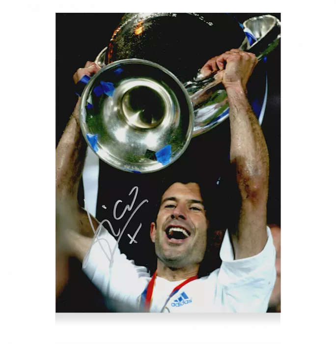 icons Luis Figo Signed Real Madrid Photo: 2002 UEFA Champions League Winner