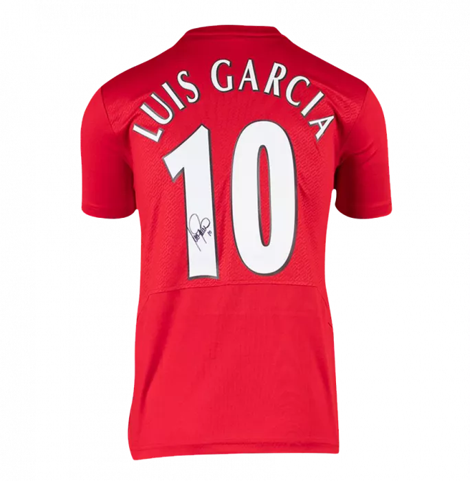 Icons Luis Garcia Back Signed Liverpool FC 2005 Home Shirt In Classic Frame