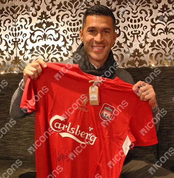 Icons Luis Garcia Front Signed Liverpool 2004-05 Home Shirt