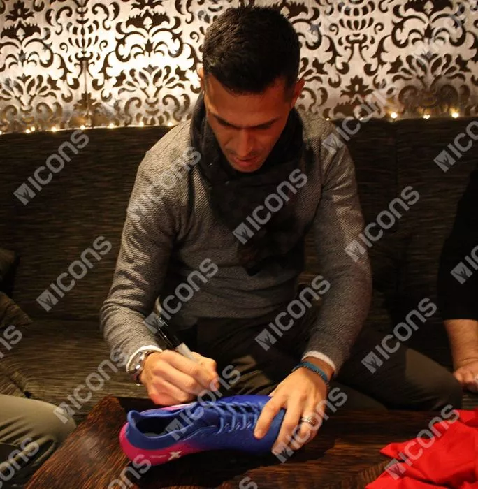 Icons Luis Garcia Signed Blue And Pink Adidas X Techfit Boot