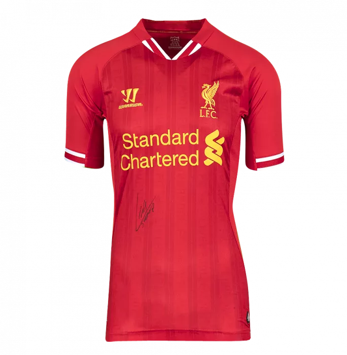 Icons Luis Suarez Front Signed Liverpool 2013-14 Home Shirt